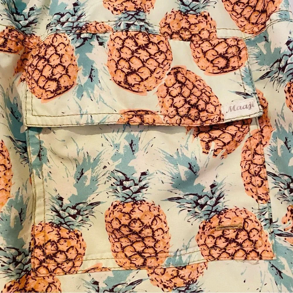 Maaji Pineapple Shakes Swim Trunks Size Large